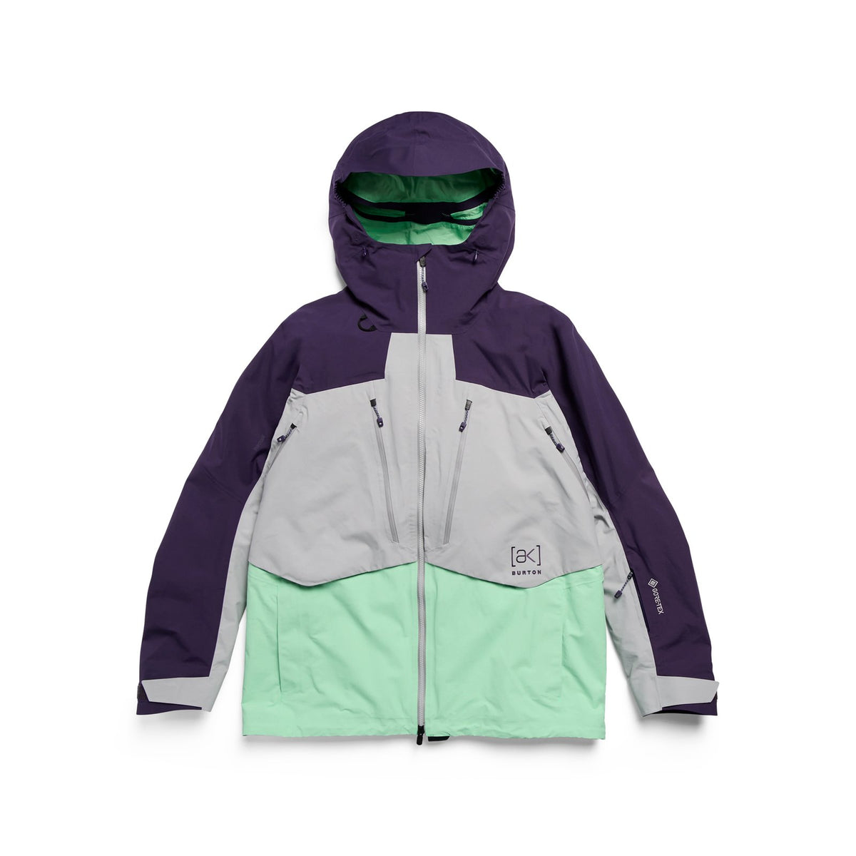 Mens [Ak] Swash Synthetic Insulated Gore-Tex 2L Jacket Nightshade Purple / Apparition Gray / Green Voltage - Image 27
