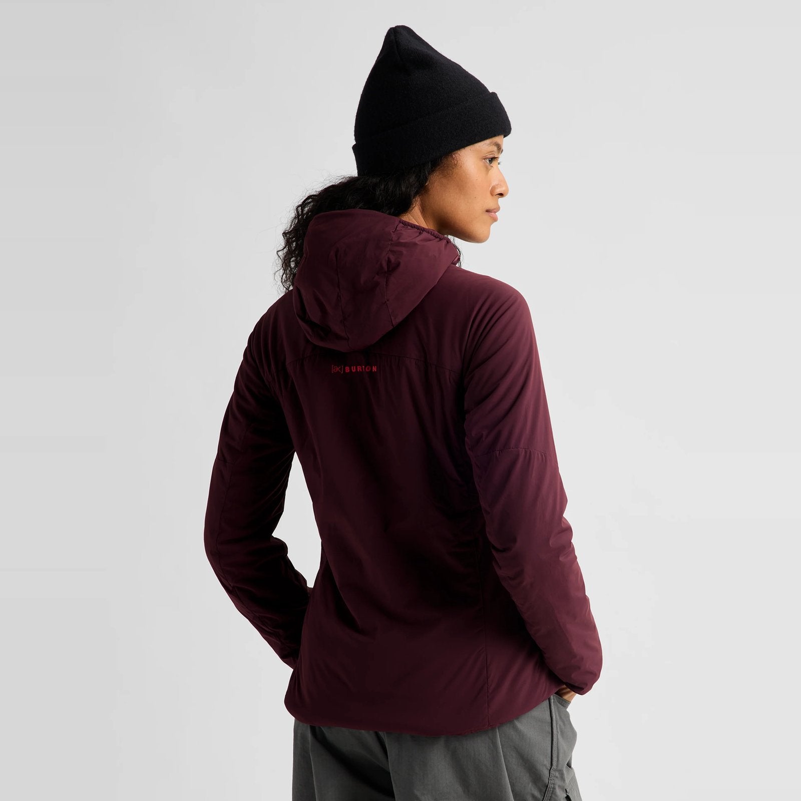 Womens [Ak] Helium Hooded Stretch Insulated Jacket True Black - Image 18