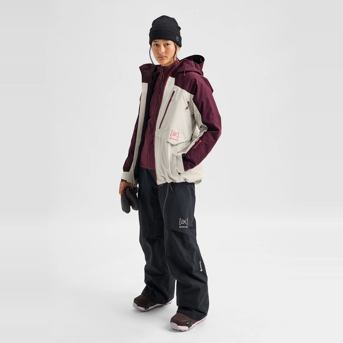 Womens [Ak] Swash Synthetic Insulated Gore-Tex 2L Jacket Rum Raisin / Chinchilla Gray - Image 27