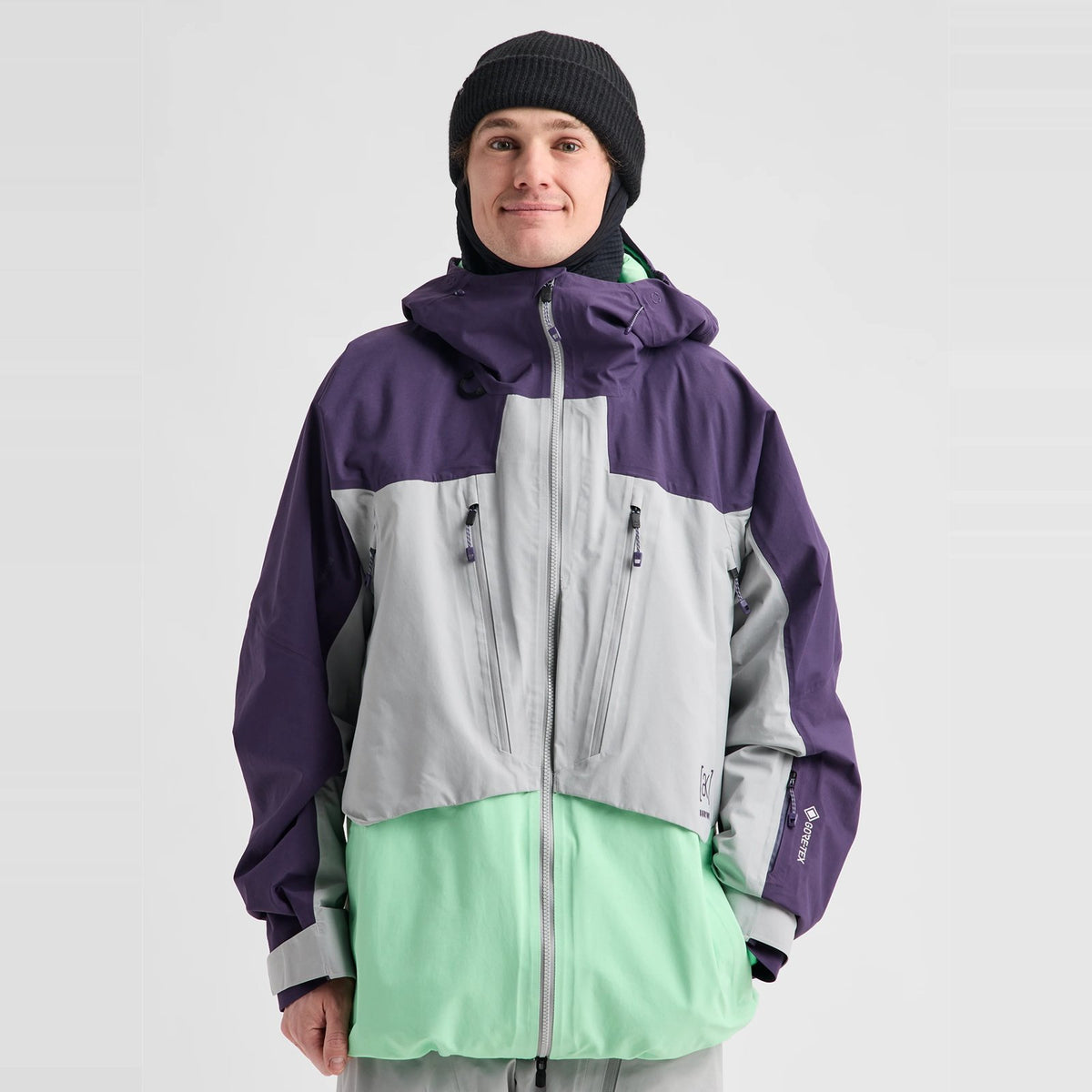 Mens [Ak] Swash Synthetic Insulated Gore-Tex 2L Jacket Nightshade Purple / Apparition Gray / Green Voltage - Image 28