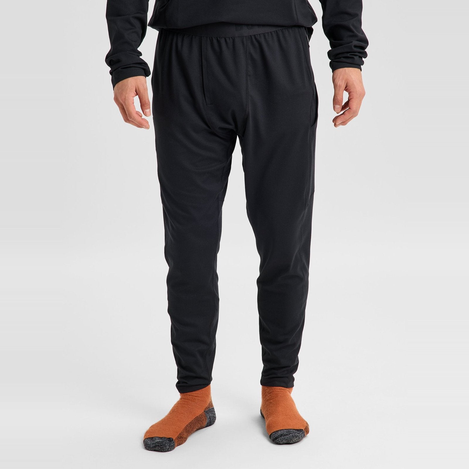 Mens Synthetic Midweight Base Layer Pants True Black - Image 2