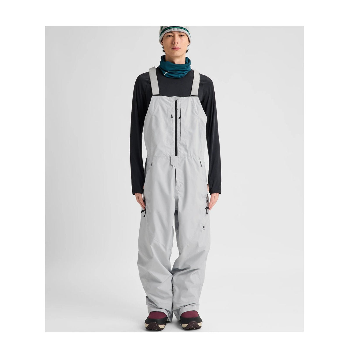 Mens Reserve Gore-Tex 2L Bib Pants Gray Cloud - Image 2