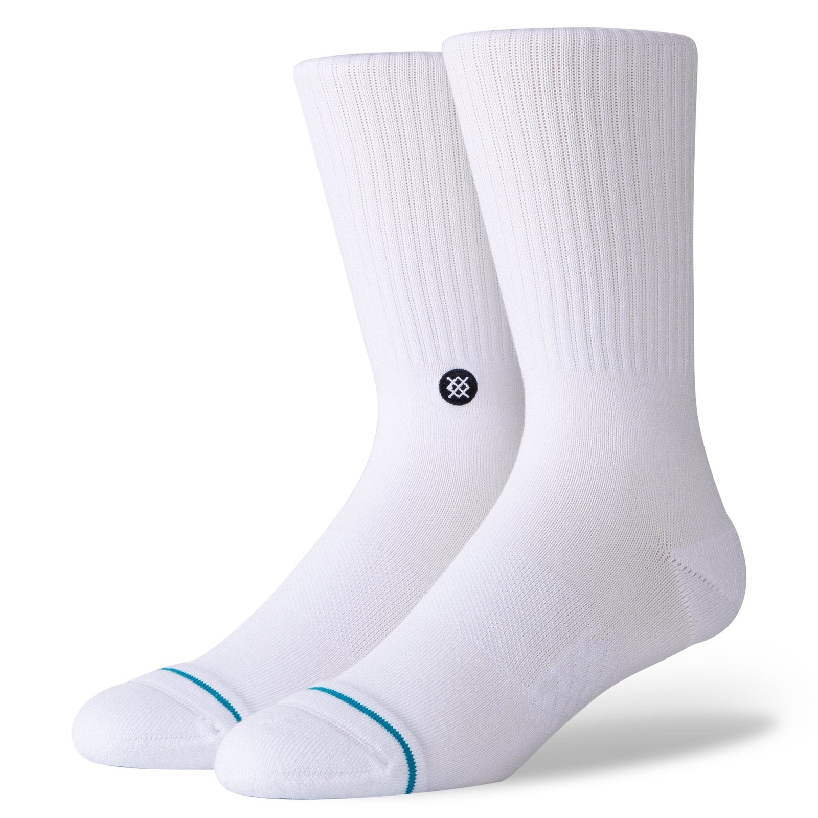 Icon Crew Socks 3 Pack White / White - Image 2