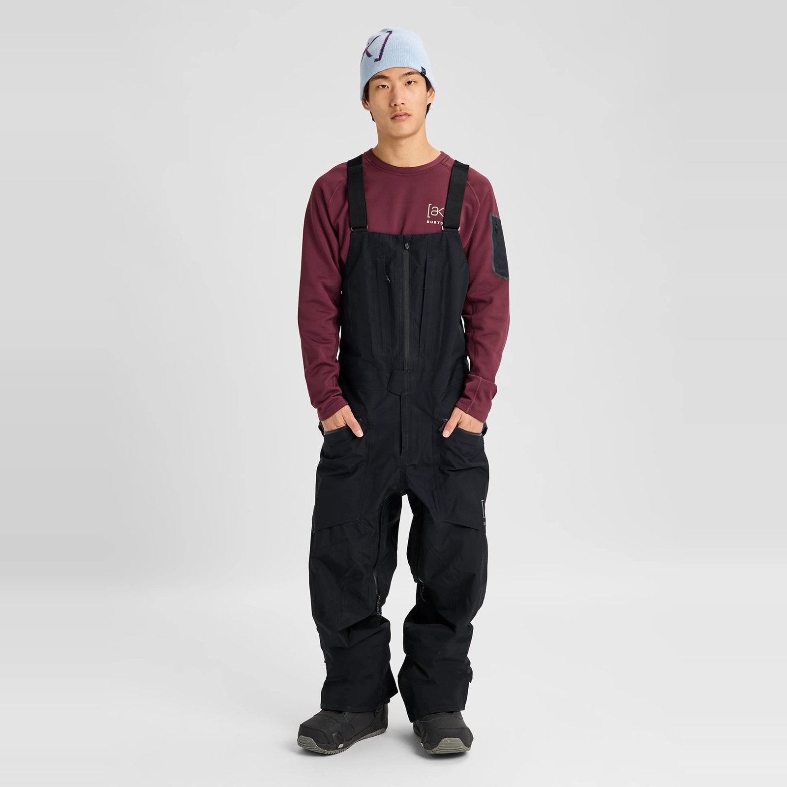 Mens [Ak] Freebird Gore‑Tex 3L Stretch Bib Pants True Black - Image 2