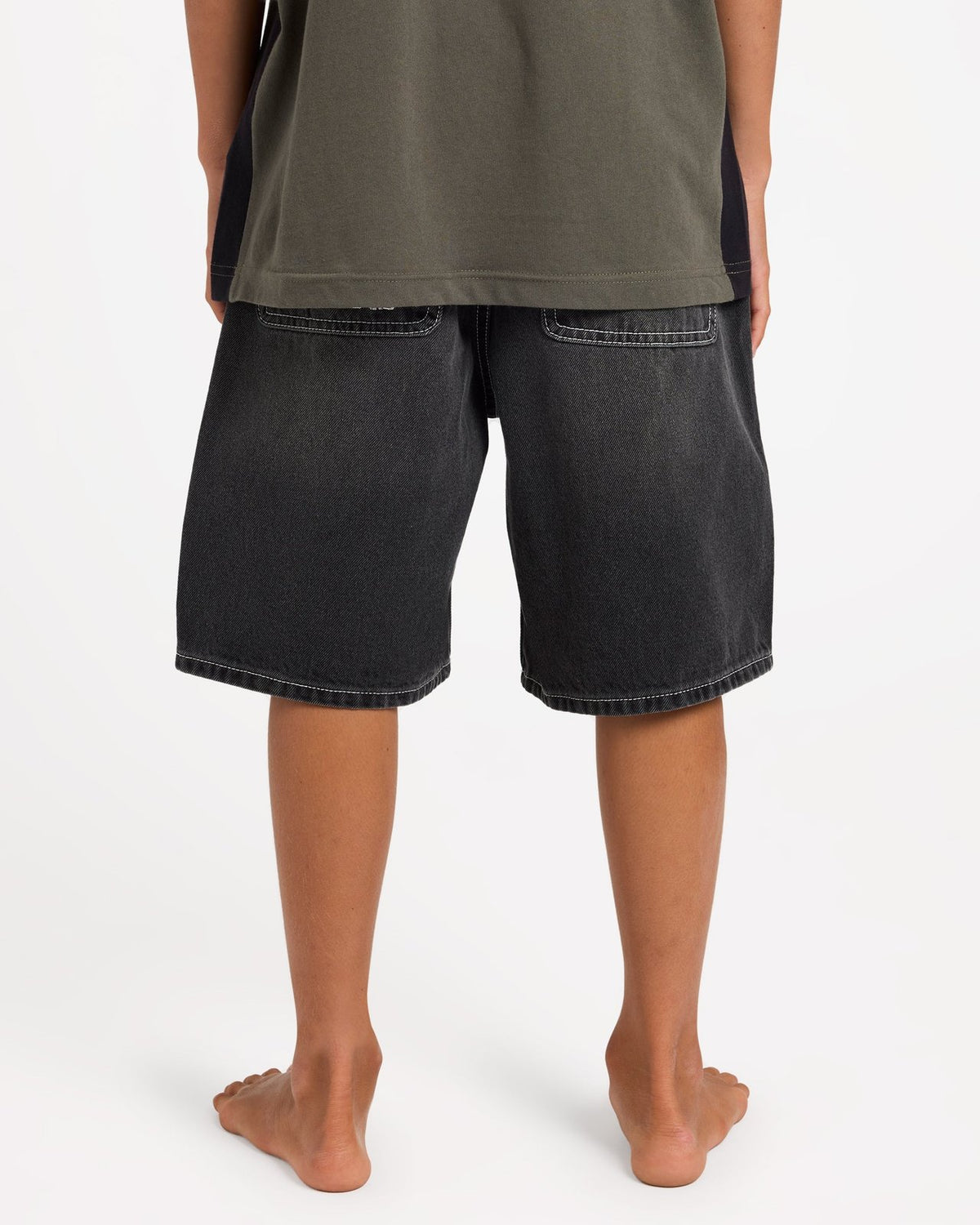 Boys Spec Denim Shorts Black - Image 2