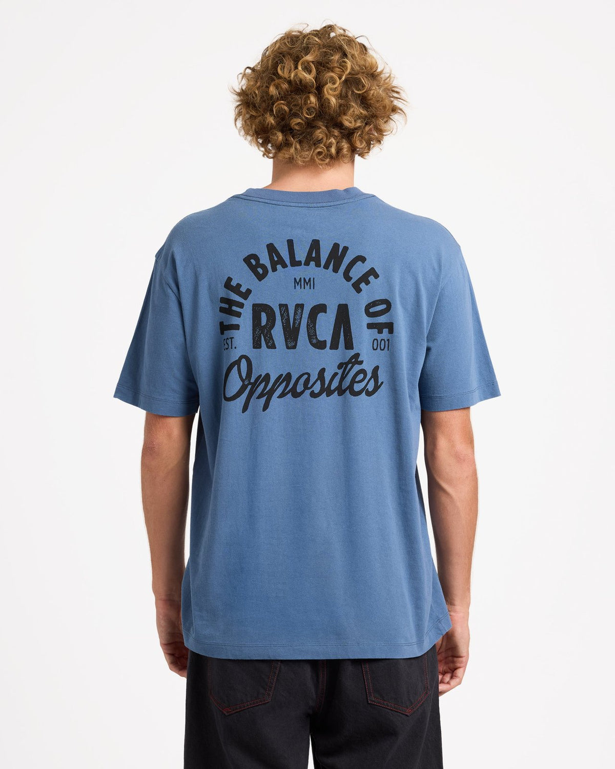 Mens Semi T-Shirt Vintage Navy - Image 2