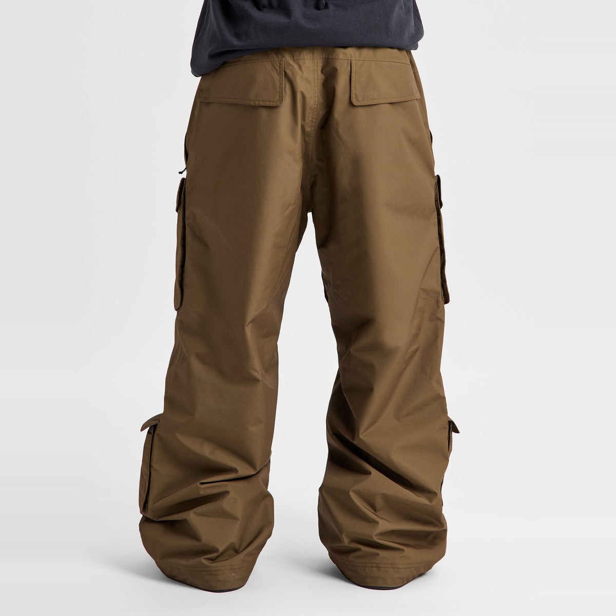 Mens 2L Baggy Cargo Pants Earth Ship Brown - Image 2