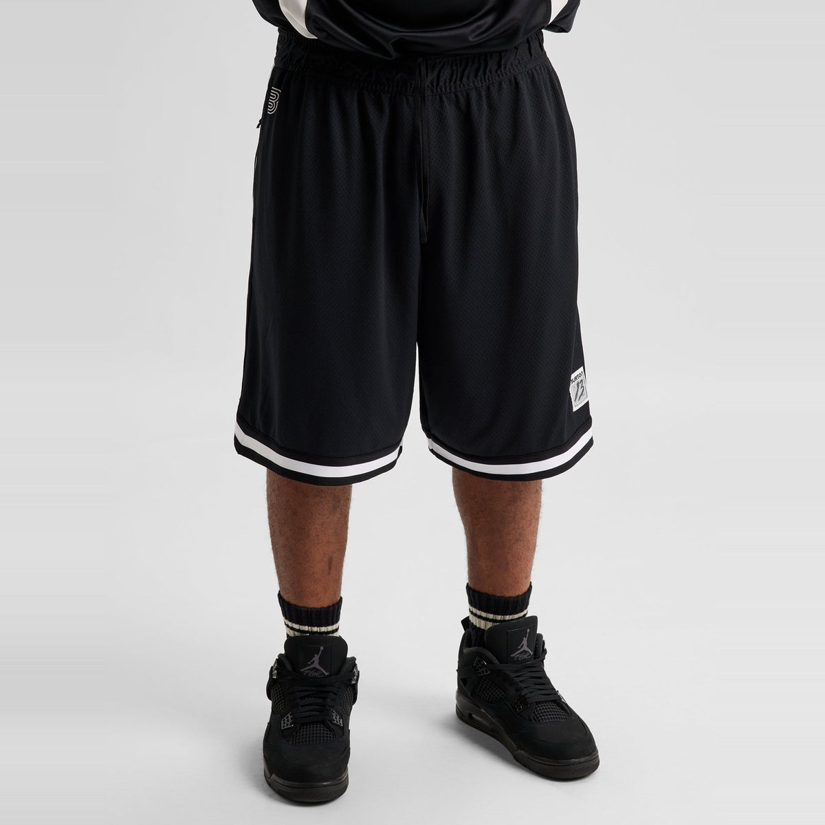 Mens Jersey Shorts True Black - Image 2