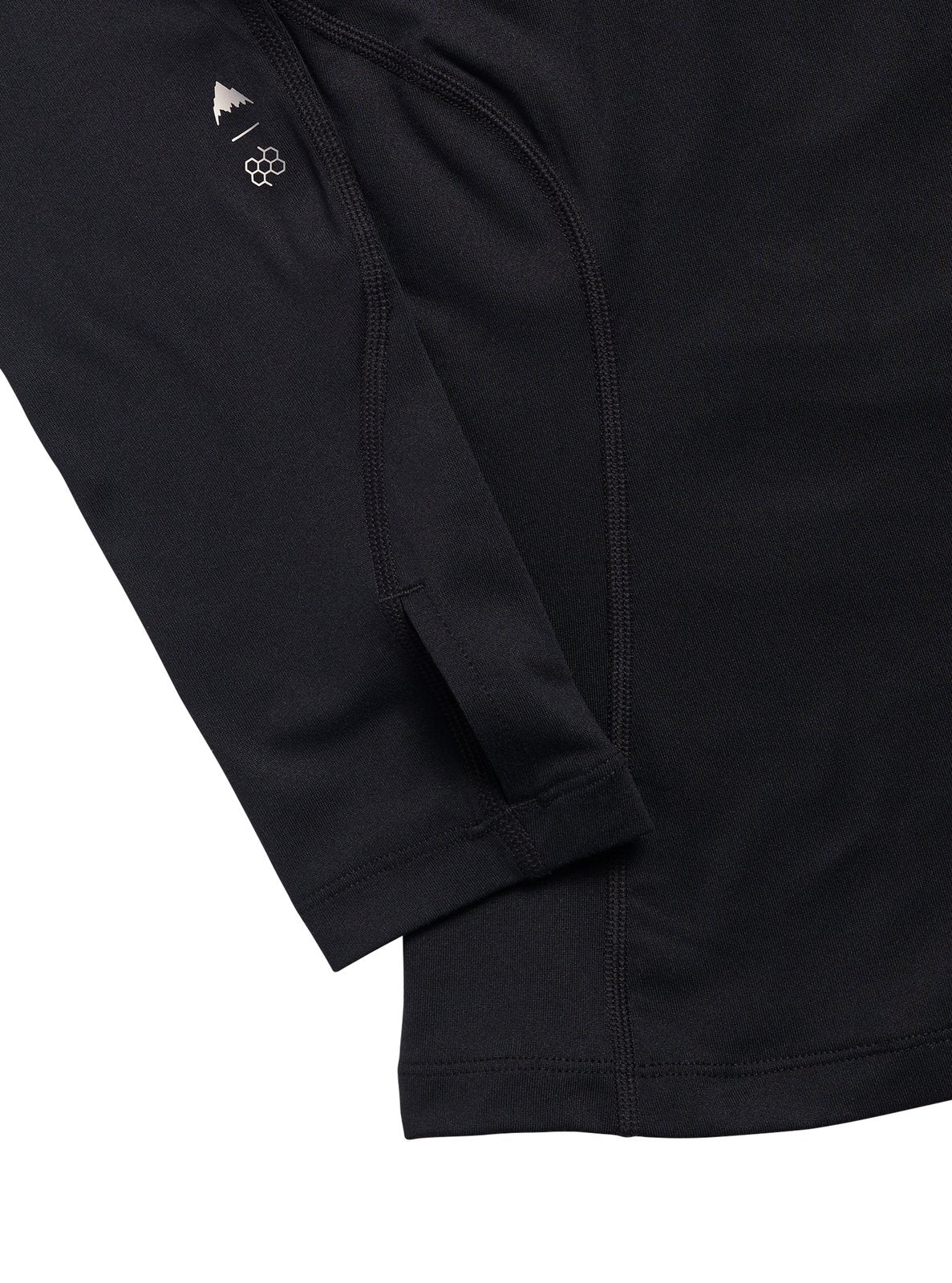 Womens Synthetic Midweight Base Layer Crew True Black - Image 2