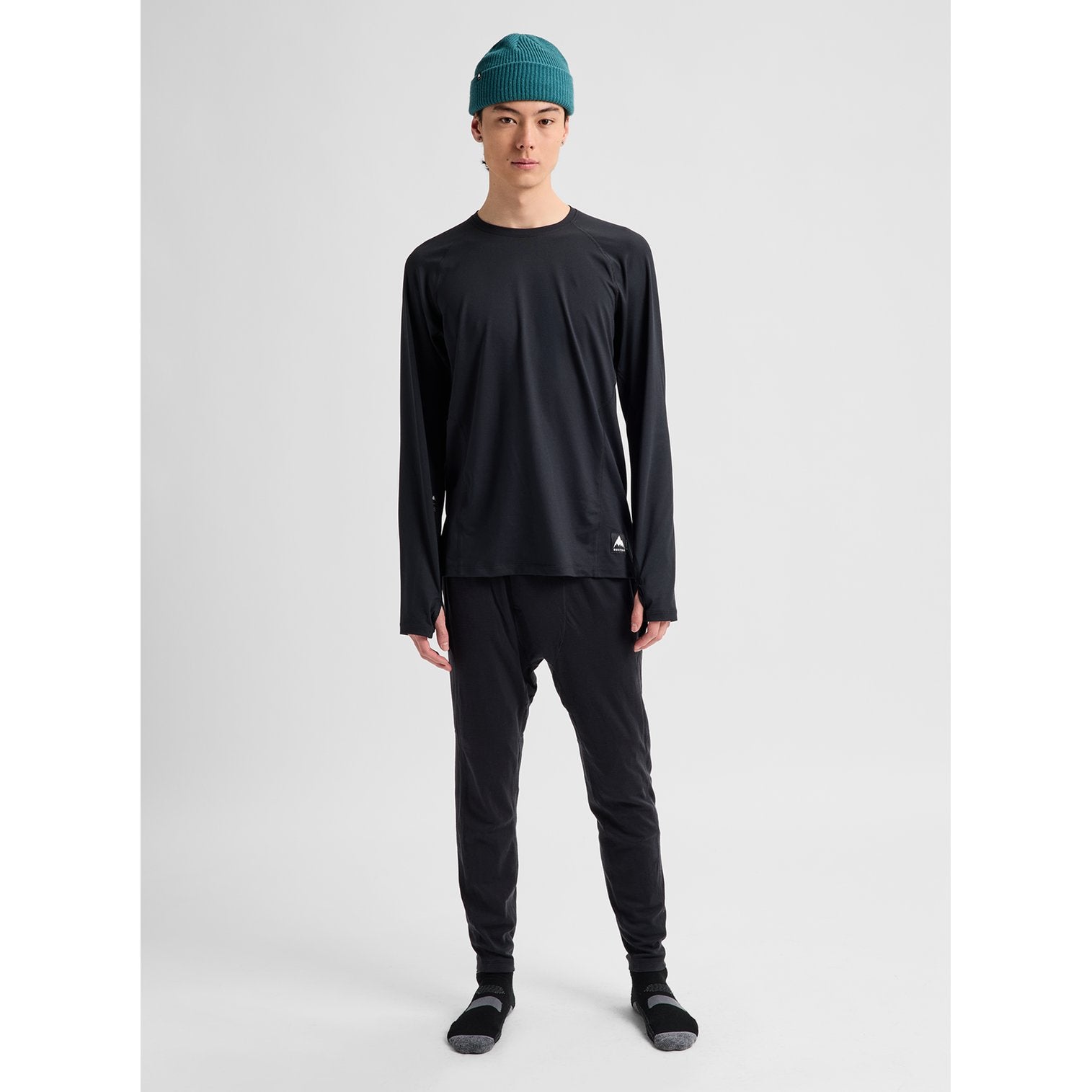 Mens Synthetic Midweight Base Layer Crew True Black - Image 2