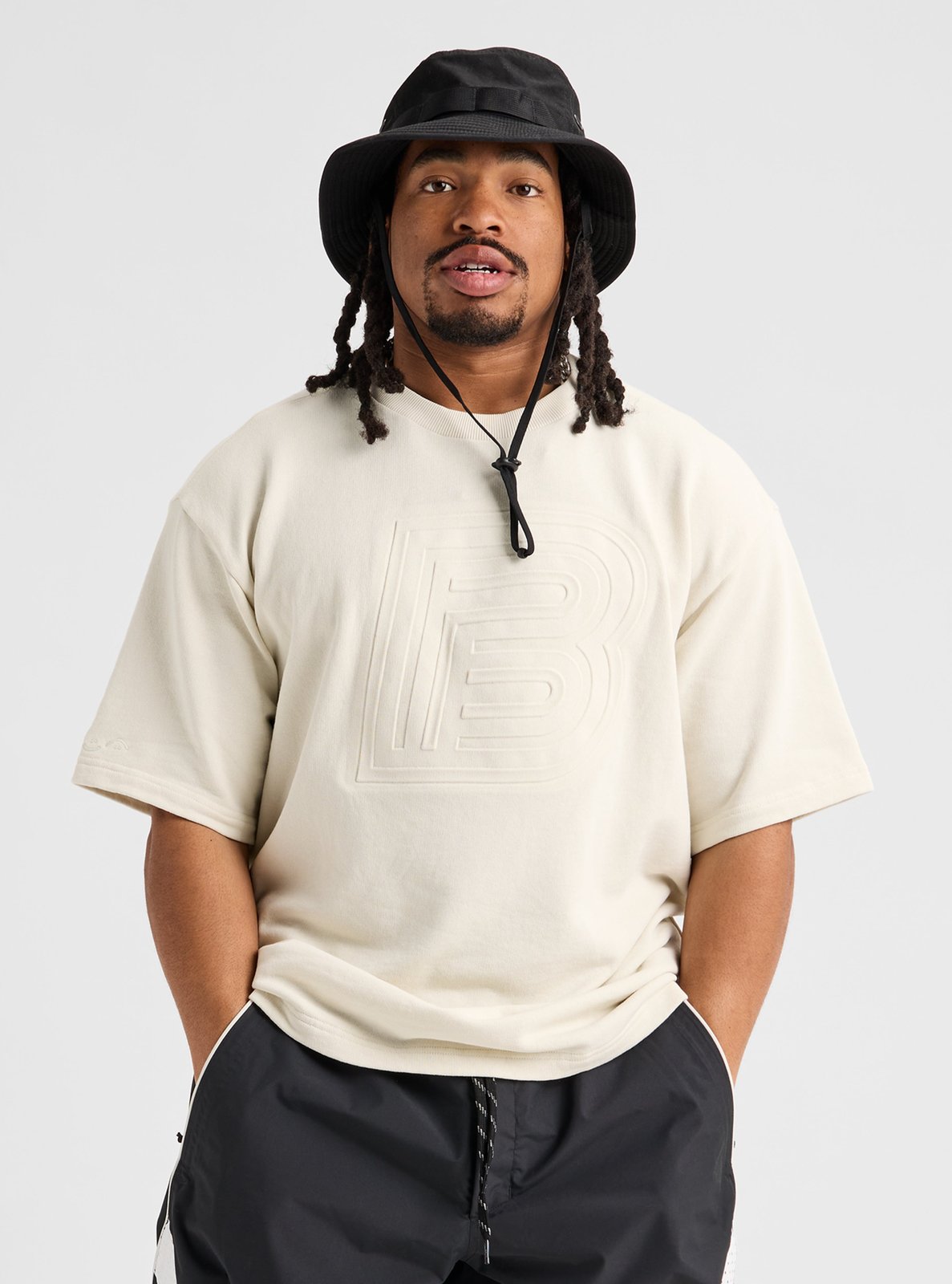 Mens Baggy B Tee Lunar Sand - Image 2