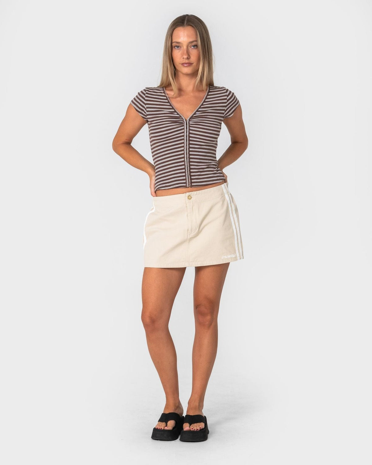 Im Hooked Hook And Eye Top Multi Stripe - Image 2