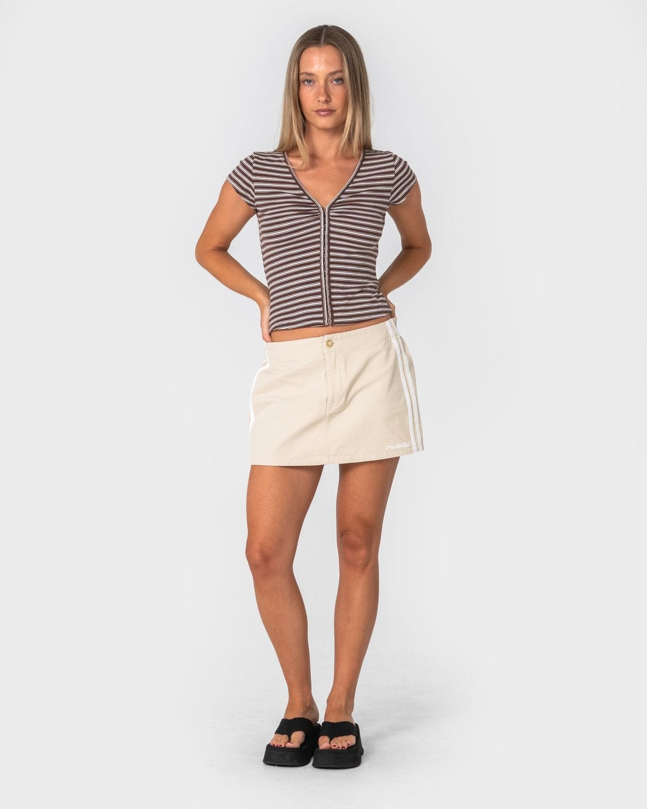 Im Hooked Hook And Eye Top Multi Stripe - Image 2