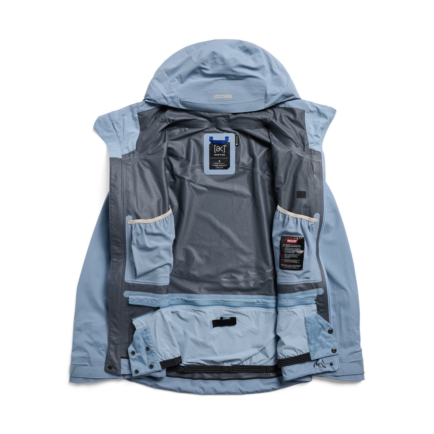 Womens [Ak] Kimmy Gore-Tex 3L Stretch Snowboard Jacket Airstream Blue - Image 2