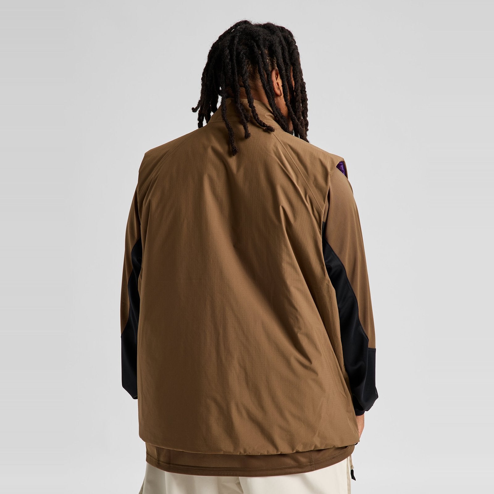 Mens Reversible Insulated Vest Earth Ship Brown - Image 2