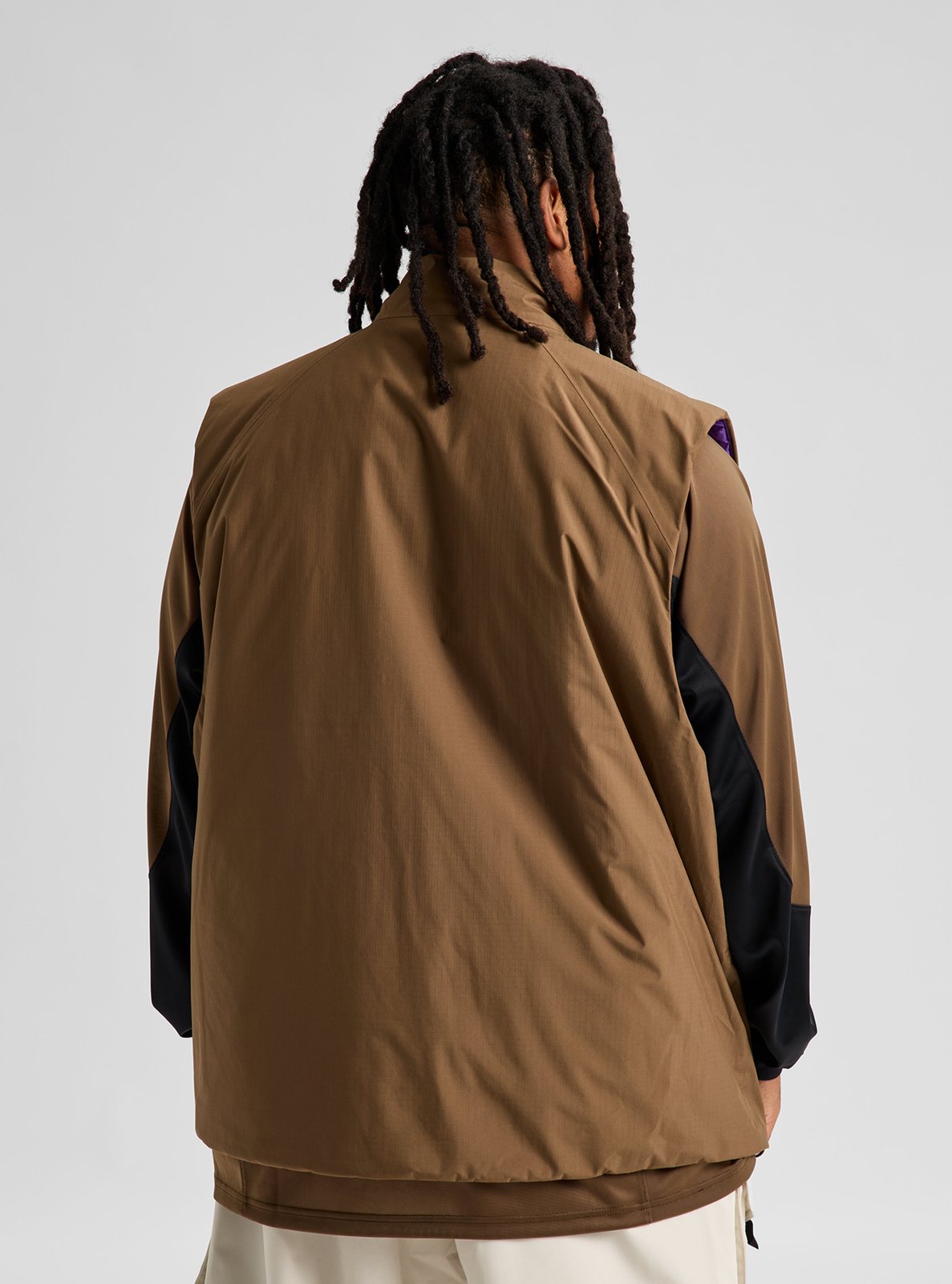 Mens Reversible Insulated Vest Earth Ship Brown - Image 2