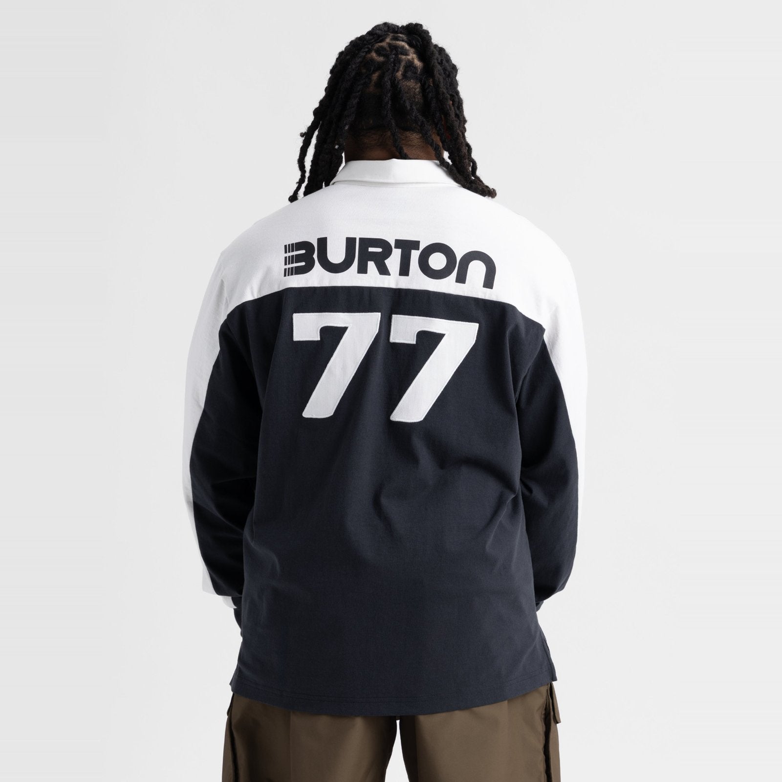 Mens Rugby Shirt True Black / Stout White - Image 2