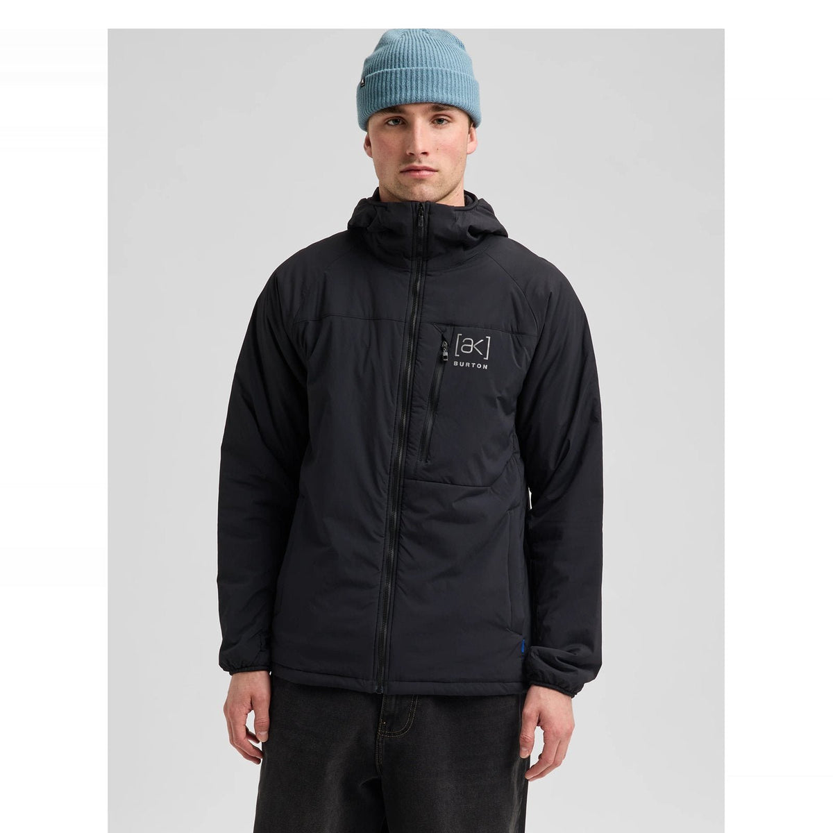 Mens [Ak] Helium Hooded Stretch Insulated Jacket True Black - Image 2