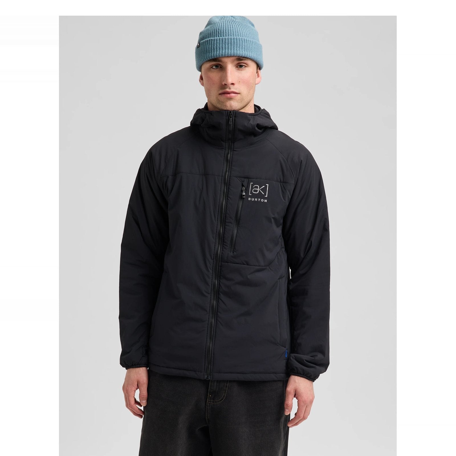 Mens [Ak] Helium Hooded Stretch Insulated Jacket True Black - Image 2