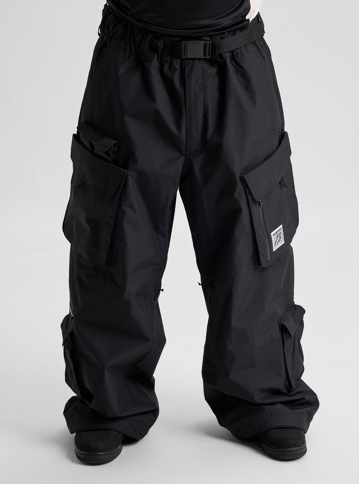 Mens 2L Baggy Cargo Pants True Black - Image 2