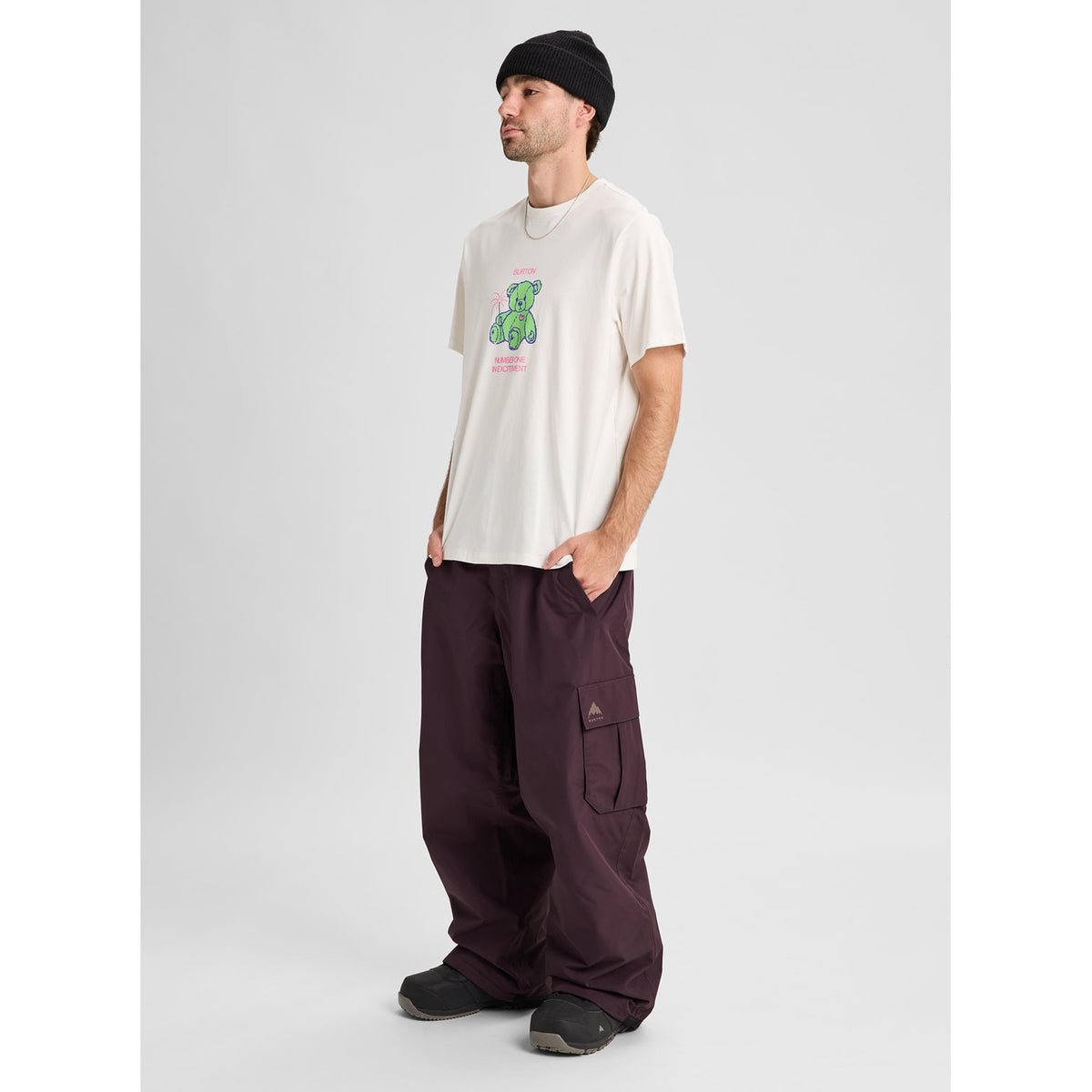 Mens Reserve 2L Baggy Snowboard Pants Bear Hug Brown - Image 2