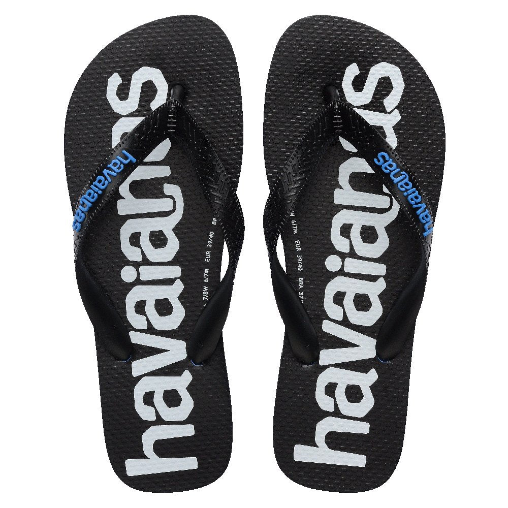 Top Logomania 2 Blue Thongs - Image 2