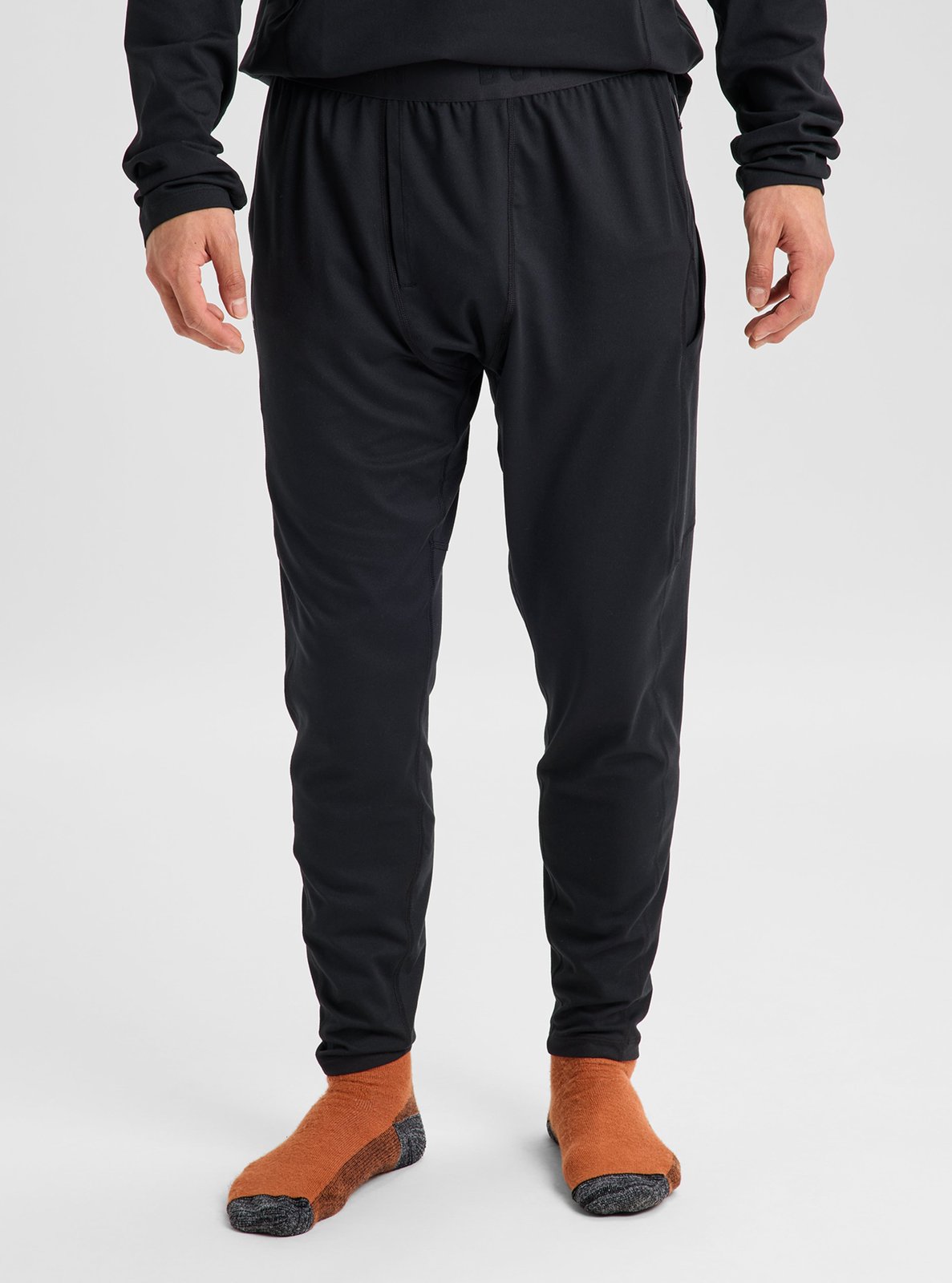 Mens Synthetic Midweight Base Layer Pants True Black - Image 2