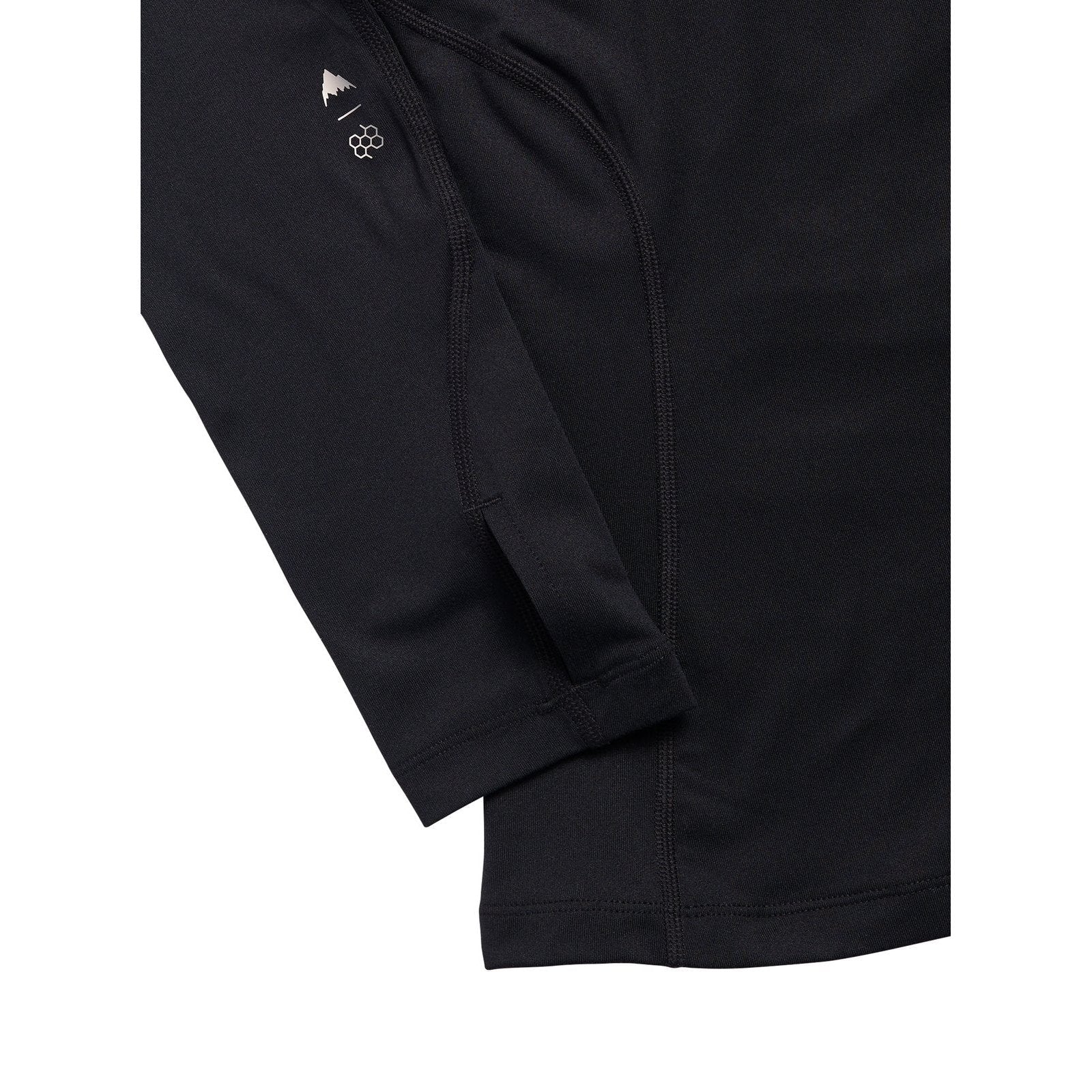 Womens Synthetic Midweight Base Layer Crew True Black - Image 2