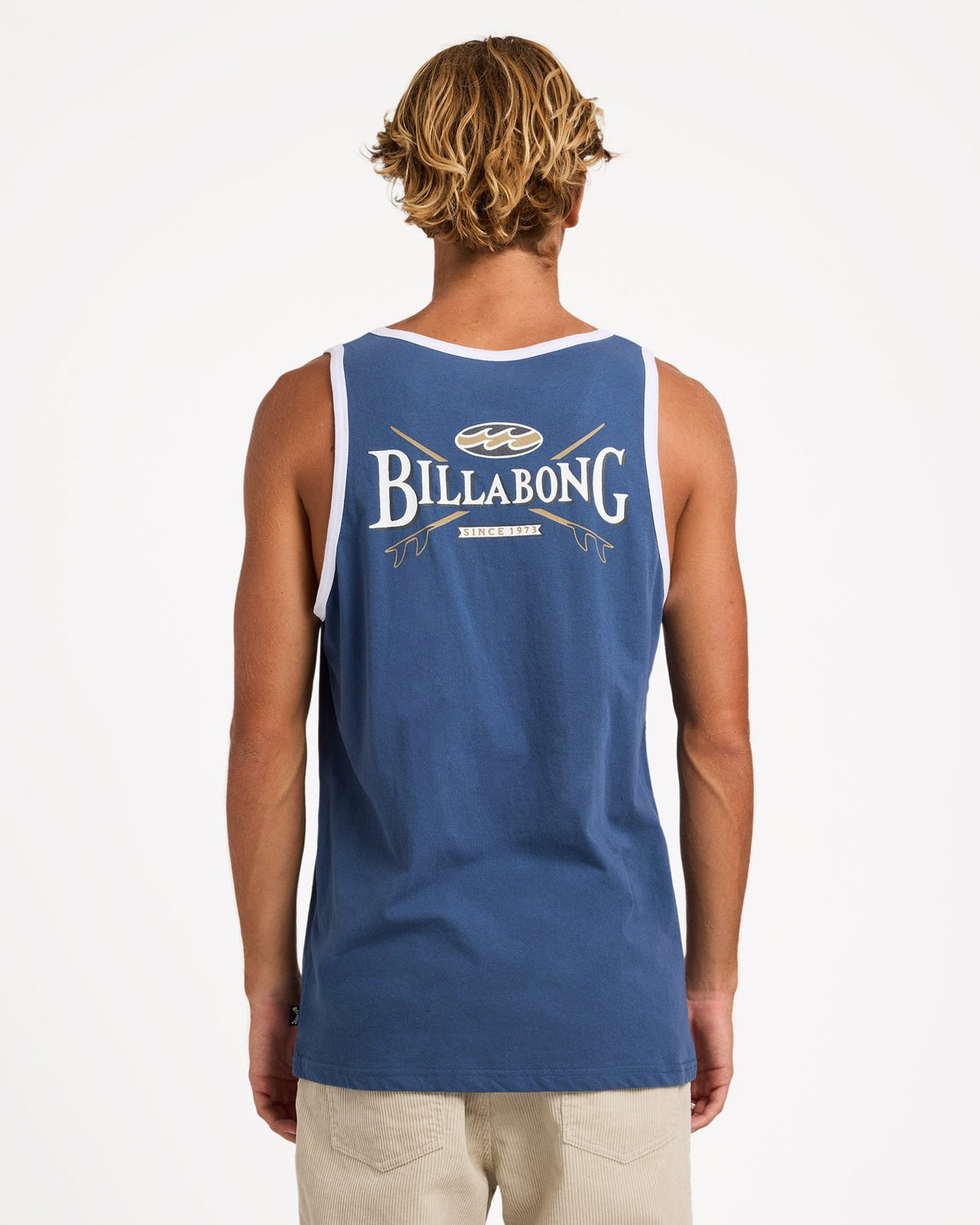 Mens Crossboards Tank Top Dark Denim - Image 2