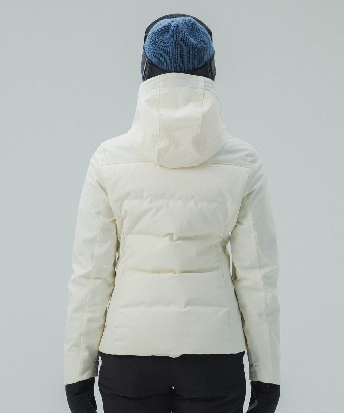 Womens Seamless Down Jacket Off White - Image 2