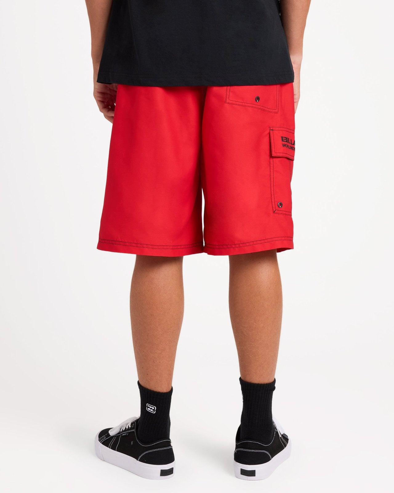 Mens Throw On 22" Shorts Red Core - Image 2