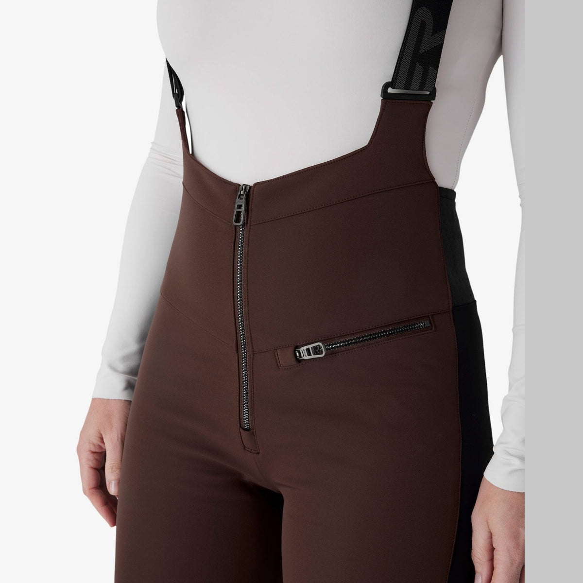 Womens Strutt Softshell Bib Pants Mocha - Image 3