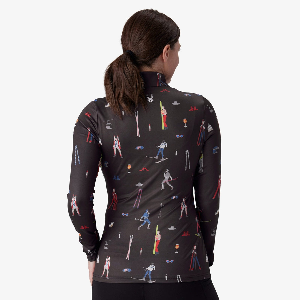 Womens Vivid Quarter Zip Black - Image 3