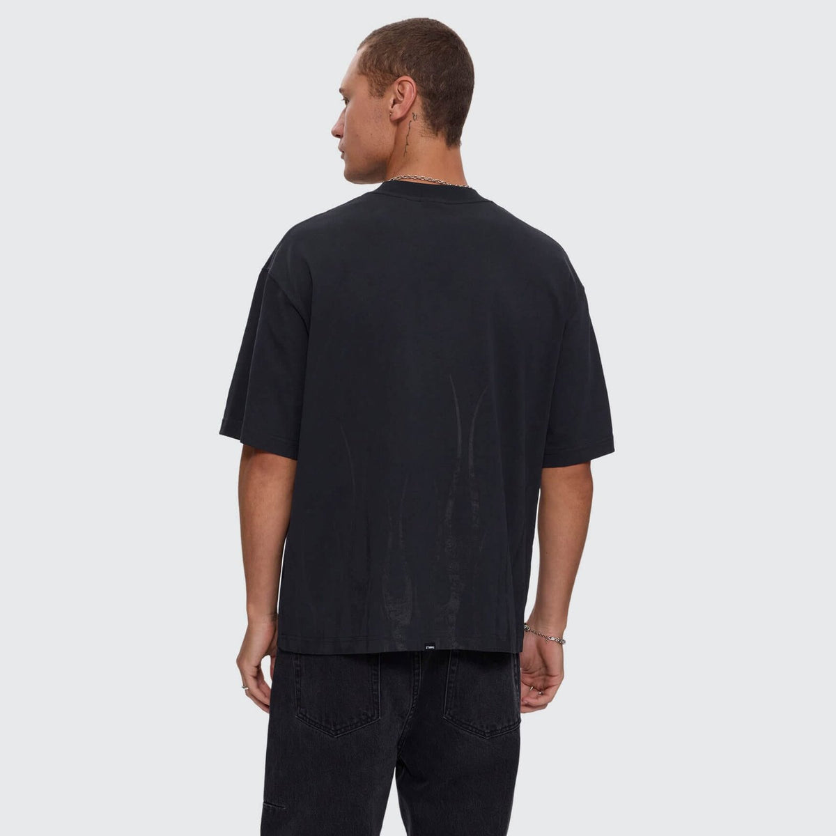Matter Of Flame Box Crop Tee Faded Black - Image 3