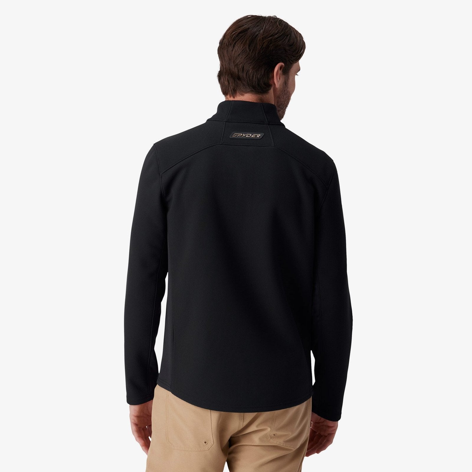 Mens Bandit Sweater Fleece Quarter Zip Black - Image 3