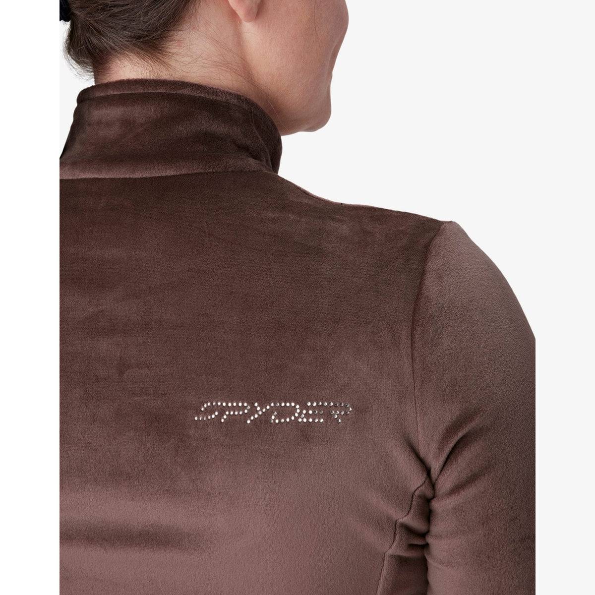 Womens Shimmer Bug Half Zip Mocha - Image 3