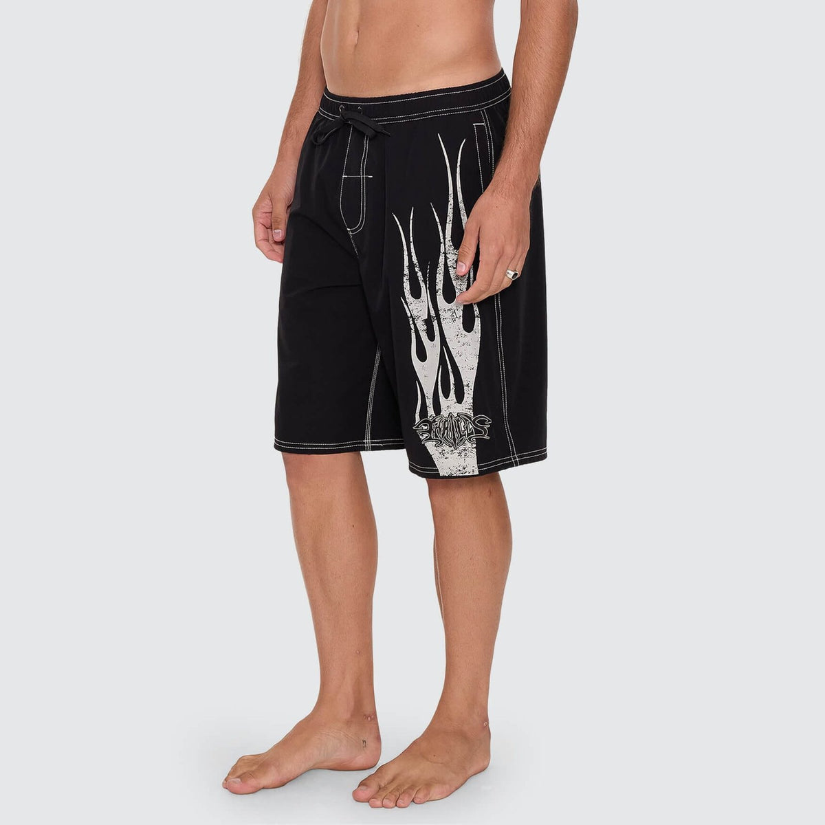 Mind Over Matter Elastic Boardshort Black - Image 3
