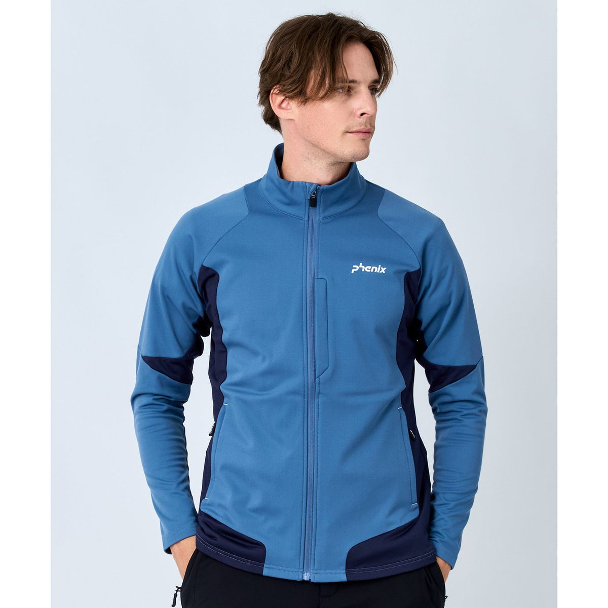 Mens Edge Drive Middle Jacket Gray Blue - Image 3