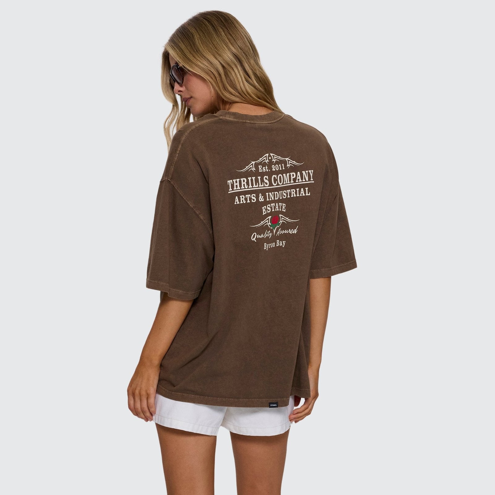 Banner Of Strength Oversized Tee Cocoa - Image 3
