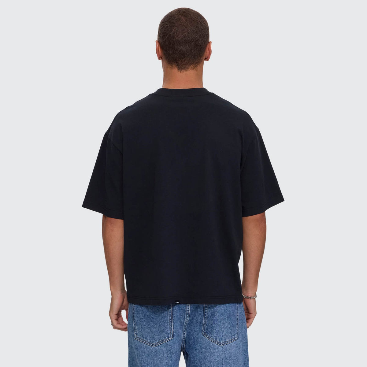 Spiraling Box Crop Tee Washed Black - Image 3
