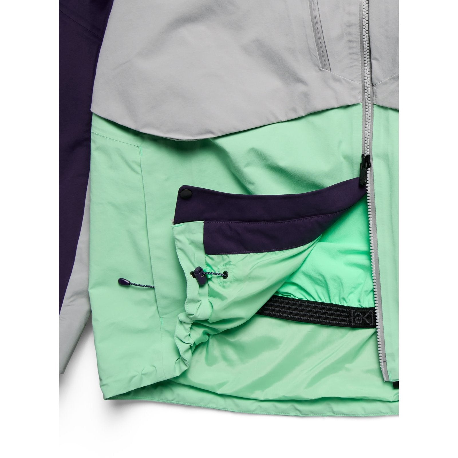 Mens [Ak] Swash Synthetic Insulated Gore-Tex 2L Jacket Nightshade Purple / Apparition Gray / Green Voltage - Image 31