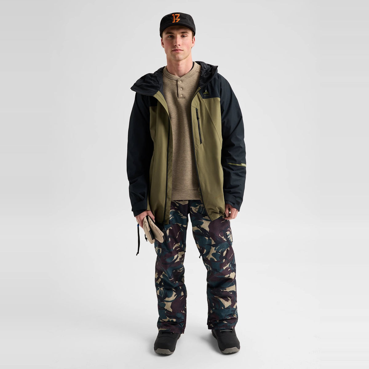 Mens Reserve 2L Jacket True Black/Dried Moss - Image 33