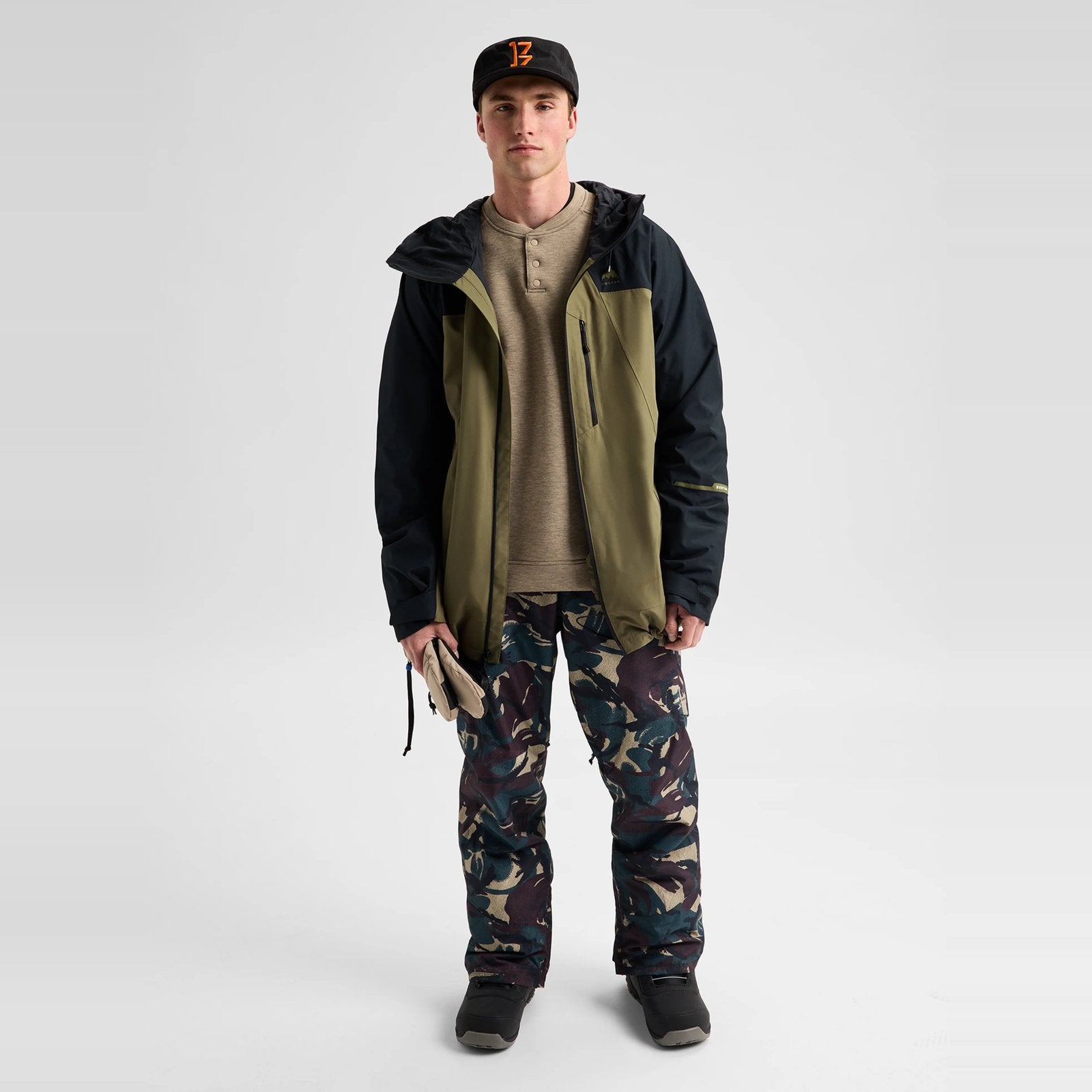 Mens Reserve 2L Jacket True Black/Dried Moss - Image 33