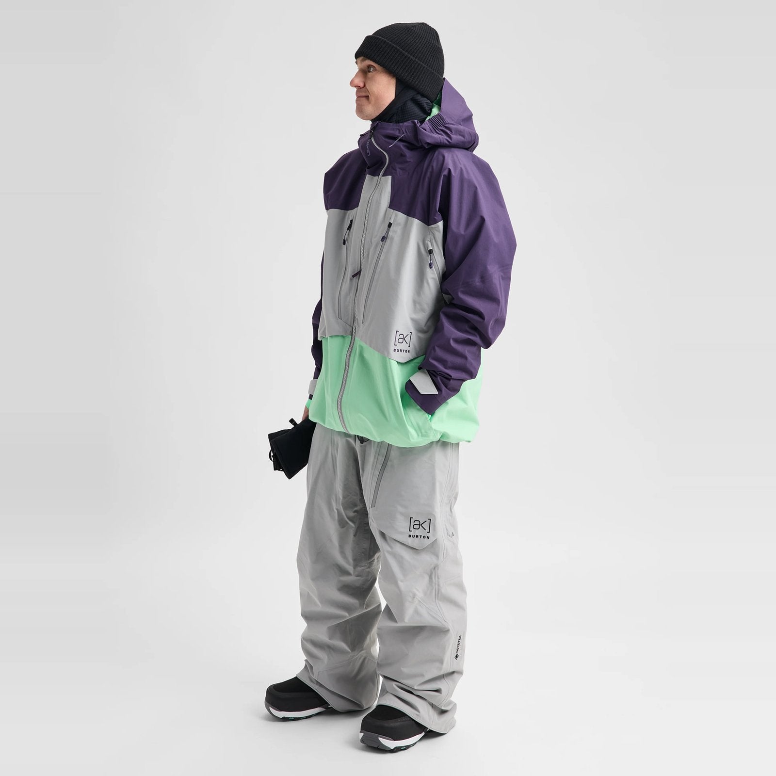 Mens [Ak] Swash Synthetic Insulated Gore-Tex 2L Jacket Nightshade Purple / Apparition Gray / Green Voltage - Image 35