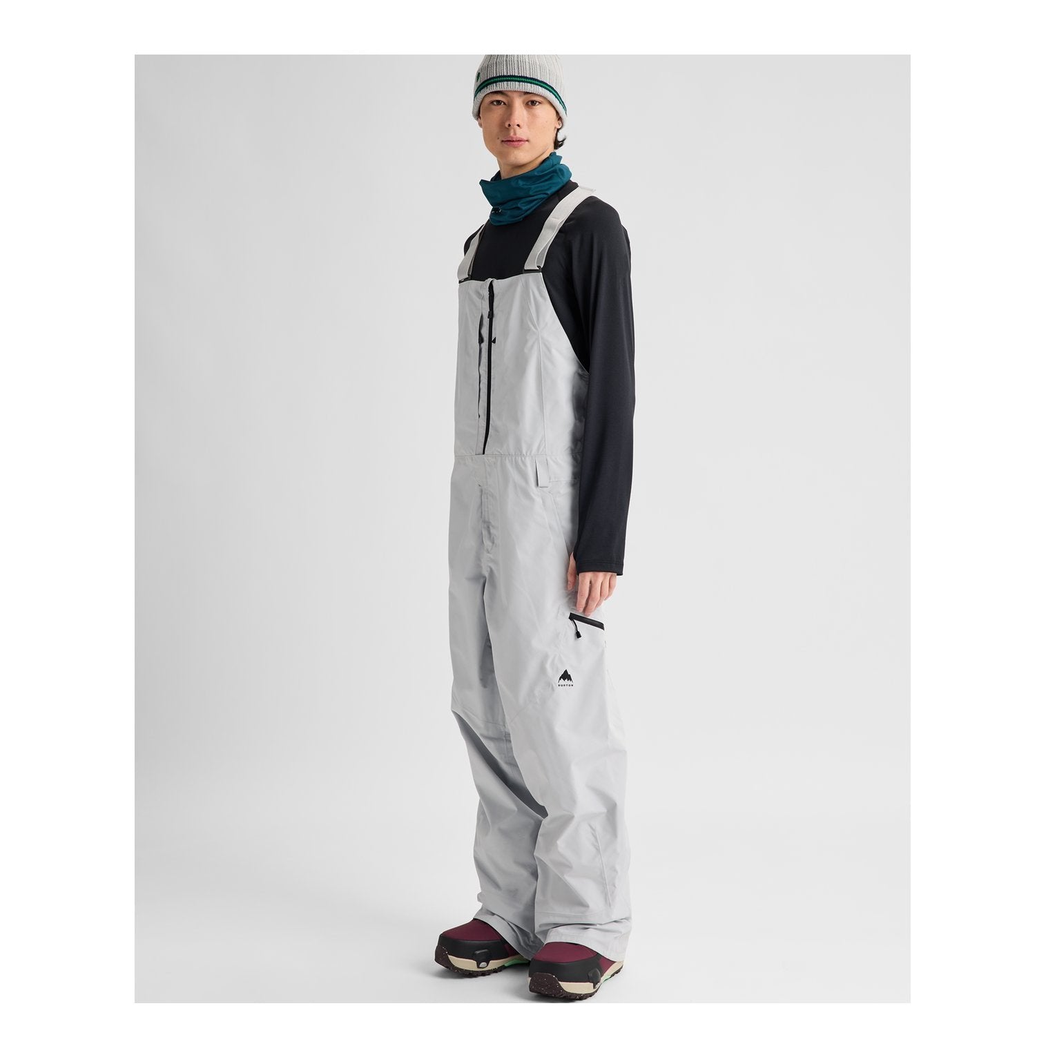 Mens Reserve Gore-Tex 2L Bib Pants Gray Cloud - Image 3