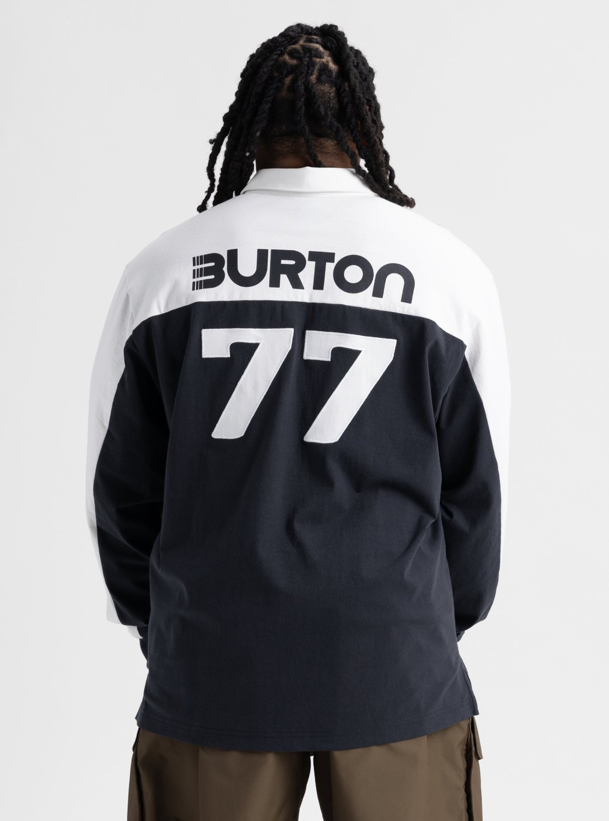 Mens Rugby Shirt True Black / Stout White - Image 3