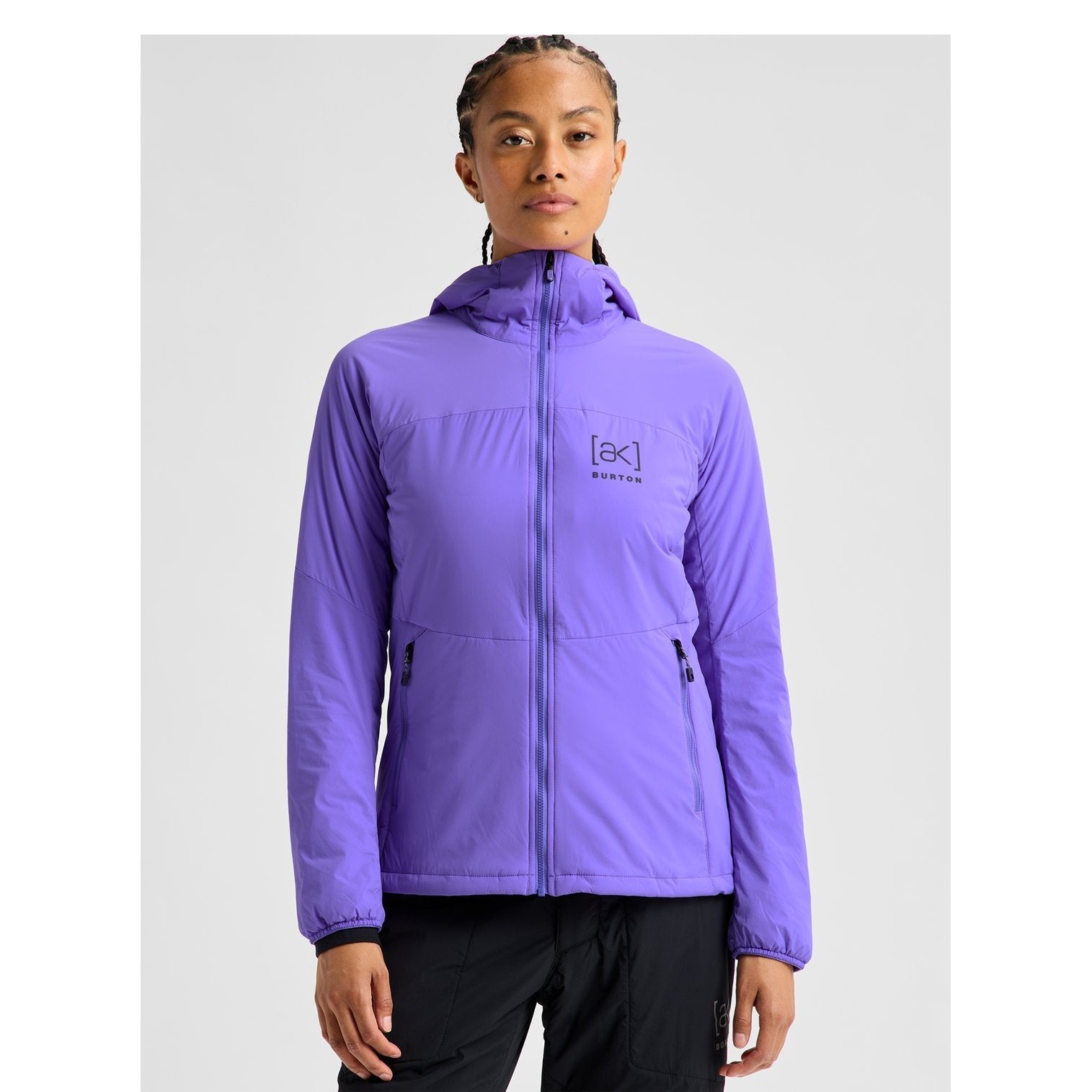 Womens [Ak] Helium Hooded Stretch Insulated Jacket Purple Voltage - Image 3