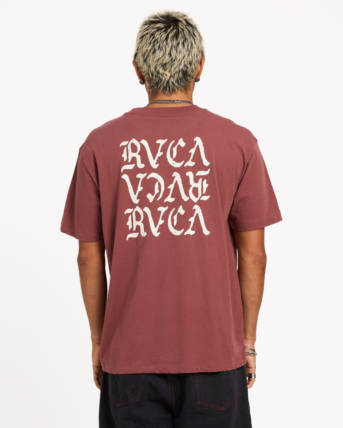 Mens Stacked T-Shirt Red Earth - Image 3