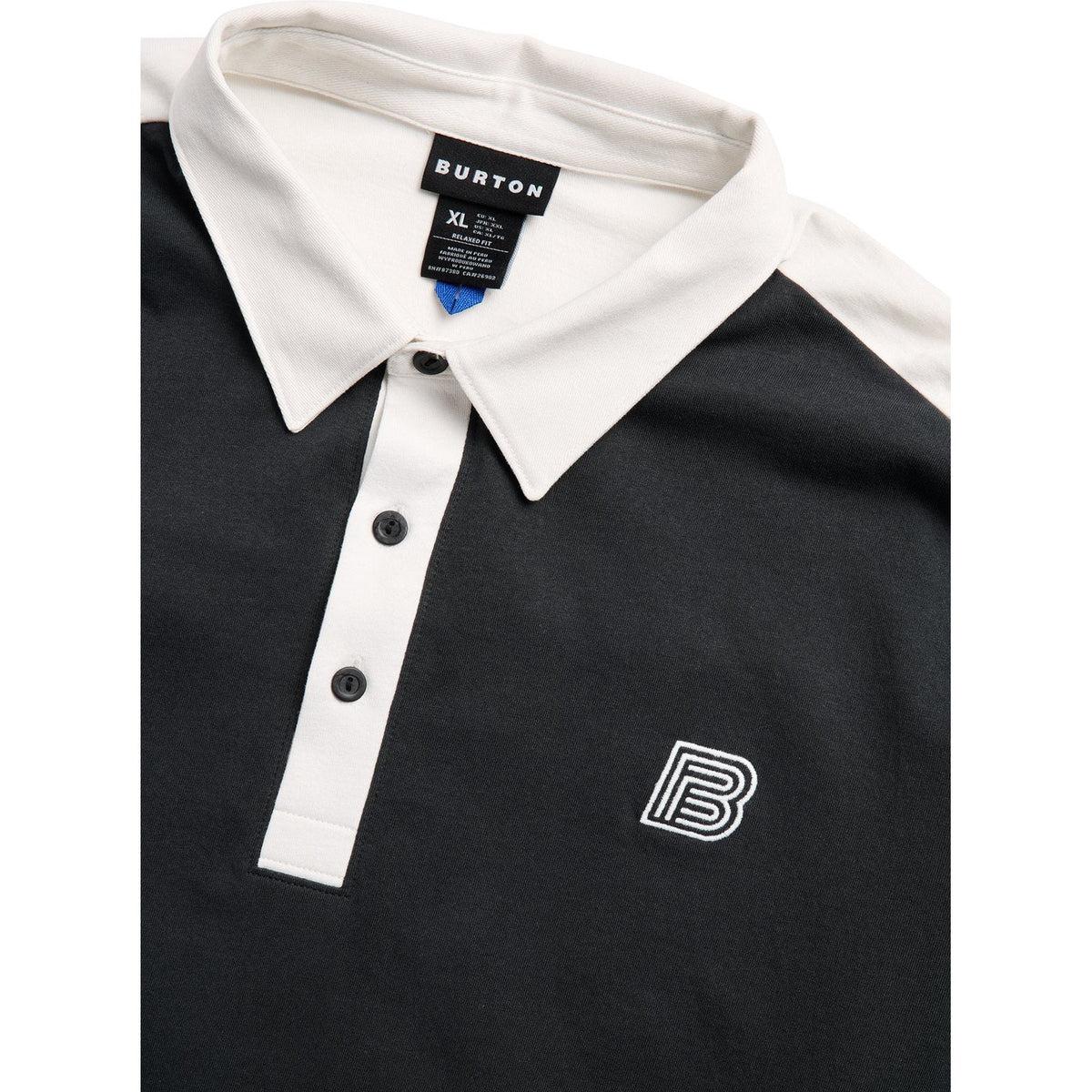 Mens Rugby Shirt True Black / Stout White - Image 3