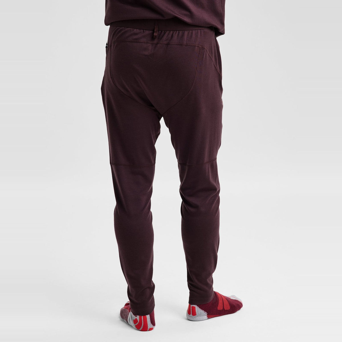 Mens Merino Blend Midweight Base Layer Pants Bear Hug Brown - Image 3